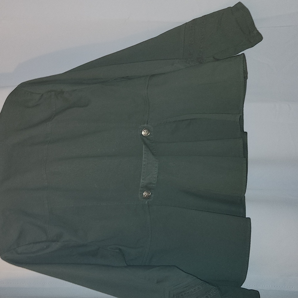 Torrid Military Style Jacket With Peplum Waist Torrid Size 1 Dark Green - Picture 2 of 5